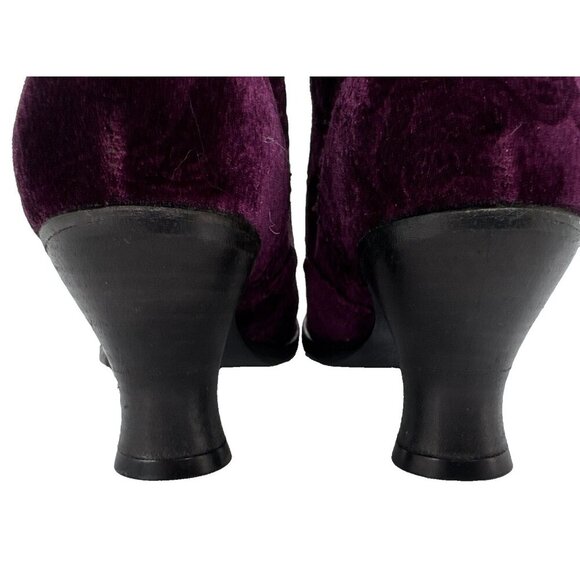 Women's Neosens Purple Velvet  ,Hocus Pocus witch, Ankle Booties size 9 Winfred - Picture 8 of 16